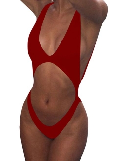 Viottiset Women's Bandage Cutout High Cut One Piece Swimsuit