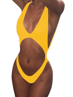 Viottiset Women's Bandage Cutout High Cut One Piece Swimsuit