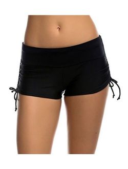 DUSISHIDAN Women's Swim Shorts with Side Ties