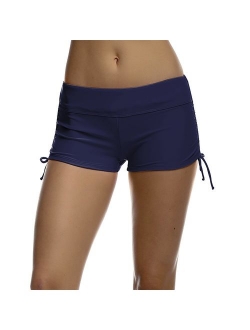 DUSISHIDAN Women's Swim Shorts with Side Ties