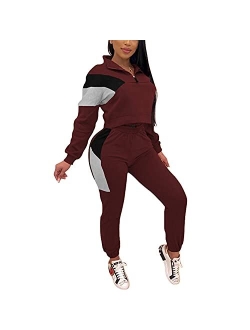 Nimsruc Womens 2 Piece Tracksuit Long Sleeve Casual Pants Set