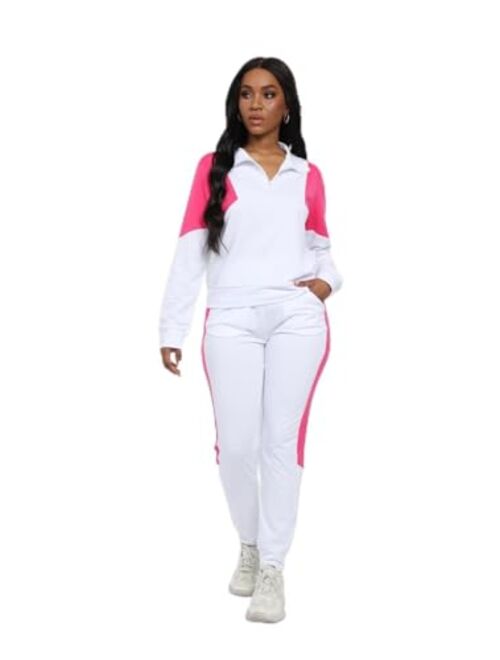 Nimsruc Womens 2 Piece Tracksuit Long Sleeve Casual Pants Set