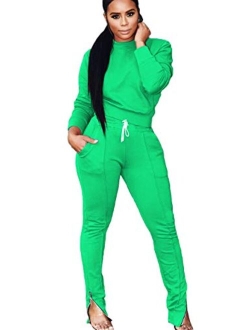 Women Sweatsuits Sets Two Piece Outfits Long Sleeve Sweatshirt and Joggers Pants Tracksuit