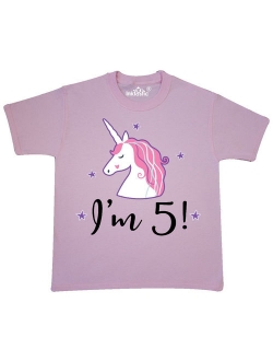 5th Birthday Cute Unicorn Youth T-Shirt