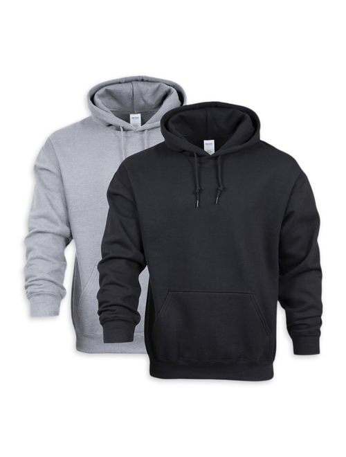 Gildan Men's Heavy Blend Fleece Hooded Sweatshirt, 2-Pack