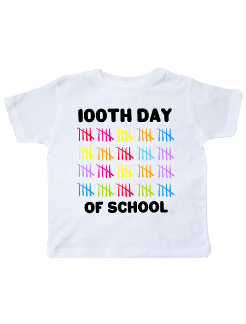 100th Day of School with Tally Marks Toddler T-Shirt