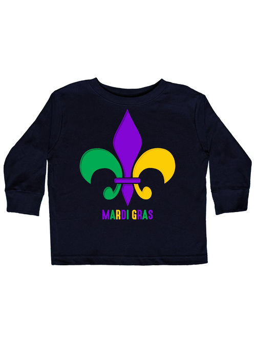 Mardi Gras Fleur De Lis Toddler Long Sleeve T-Shirt