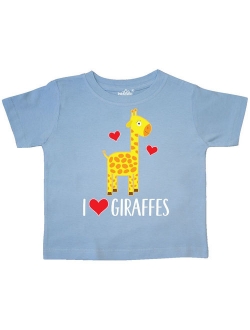 I Love Giraffes Zoo Animal Toddler T-Shirt