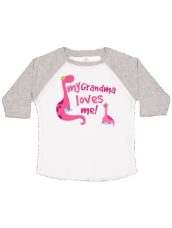 My Grandma Loves Me Girls Dinosaur Toddler T-Shirt