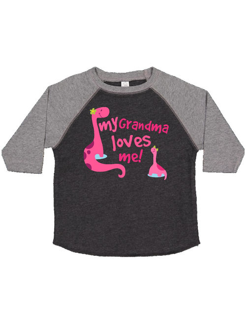 My Grandma Loves Me Girls Dinosaur Toddler T-Shirt