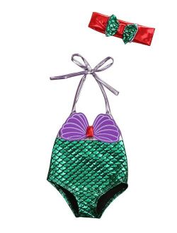 Newborn Toddler Baby Kids Girls Mermaid Bikini Swimsuit Swimwear Bathing Suit