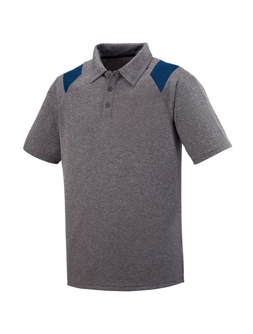 Augusta 5402A-Graphite Heather- Navy-M Torce Sport Shirt, Graphite Heather & Navy - Medium