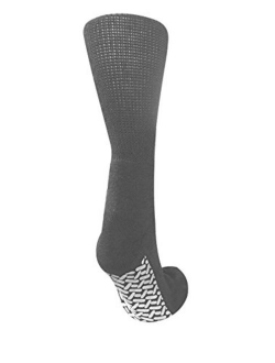 Diabetic Socks Unisex- Non Skid Hospital Loose Fitting Slipper Socks With Gripper Bottoms - 3 Pack Savings - Gripper socks (Black, 9-11)