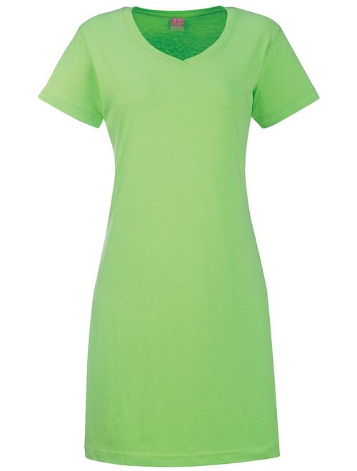 LAT Ladies' Fine Jersey Crossover V-Neck Coverup, S/M, Key Lime