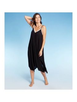 Women's Uneven Hem Cover Up Dress - Kona Sol Black