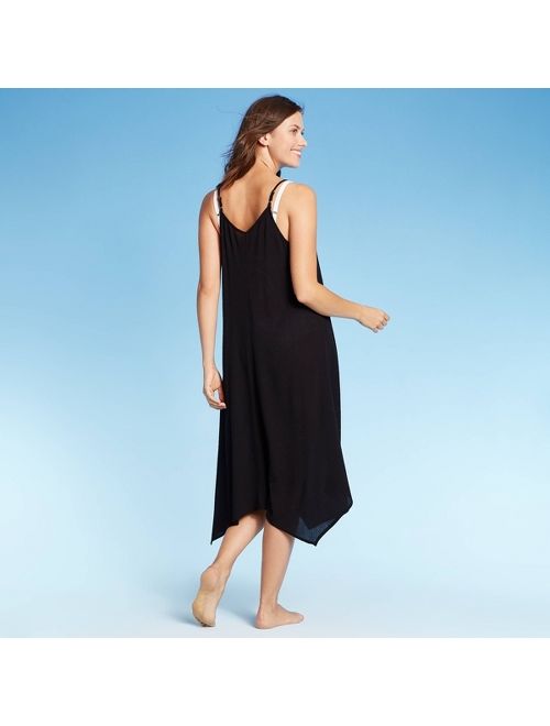 Women's Uneven Hem Cover Up Dress - Kona Sol Black