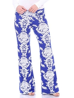 Popana Womens Casual Print Palazzo Pants Plus Size Made in USA