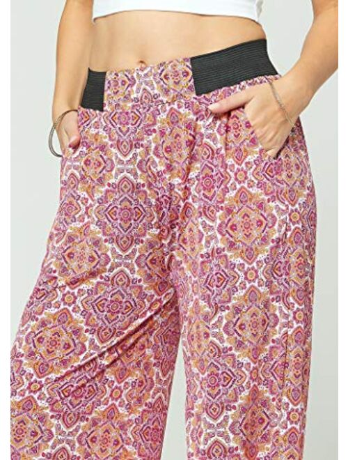 Premium Women's Palazzo Pants with Pockets - High Waist - Solid and Printed Designs