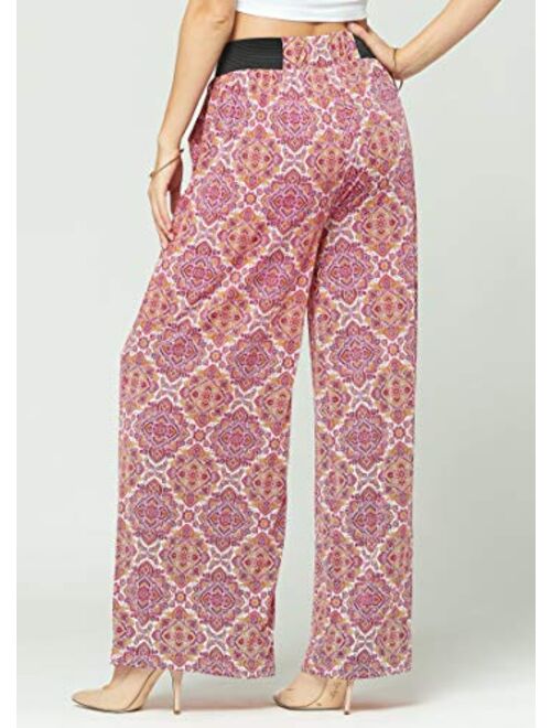 Premium Women's Palazzo Pants with Pockets - High Waist - Solid and Printed Designs