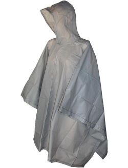 Size one sizeone size Hooded Pullover Rain Poncho with Side Snaps