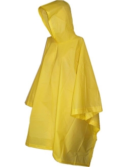 Size one sizeone size Hooded Pullover Rain Poncho with Side Snaps