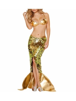 Eternatastic Women Halloween Wet Look Mermaid Costume Adult