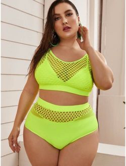 neon plus size swimwear