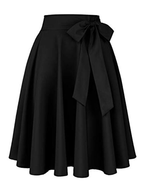 CHOiES record your inspired fashion Women's Pink/BlackBlue/White Solid High Waist Midi Skirt (10 Colors)