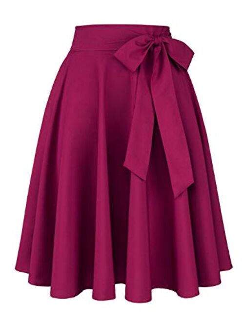 CHOiES record your inspired fashion Women's Pink/BlackBlue/White Solid High Waist Midi Skirt (10 Colors)