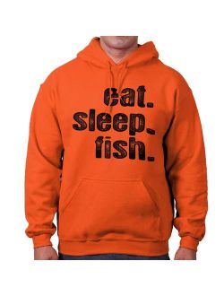 Eat Sleep Fish Fishing Boat Angler Outdoors Hoodie