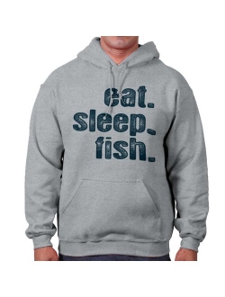 Eat Sleep Fish Fishing Boat Angler Outdoors Hoodie