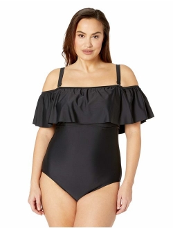 Sunsets Curve Women's Plus Size Valentina Ruffled One Piece Swimsuit