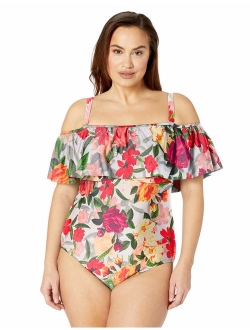 Sunsets Curve Women's Plus Size Valentina Ruffled One Piece Swimsuit