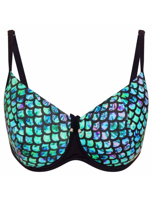 Mermaid Bikini Top Blue Green Plus Size Swimsuit Bathing Suit Two Piece