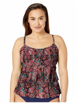 Sunsets Curve Women's Plus Size Olivia Layered Tankini Top Swimsuit