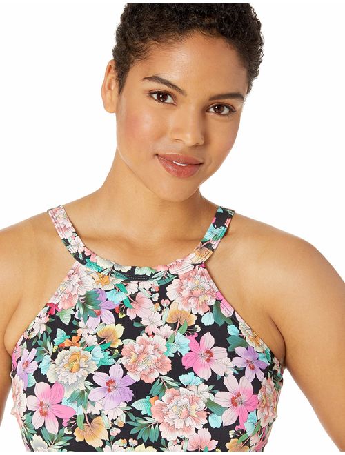 Fit 4 U Women's Plus Size High Neck Fly Away Swim Top