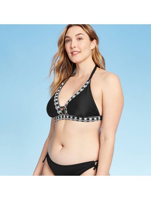 Buy Women's Crochet Trim Bikini Top - Kona Sol™ Black online