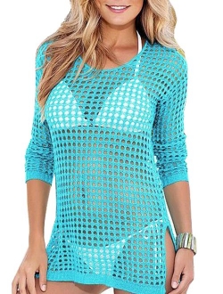 Agio Beach Tops Sexy Perspective Cover Dresses Bikini Cover-ups Net Coverups