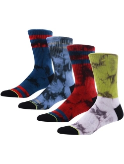 Men's Novelty Socks, MEIKAN Digital Printing Funky Patterned Crew Socks 3, 4, 5, 6 Pairs