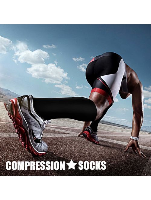 3 Pairs Compression Stockings Women Men 15-20 Mmhg Medical Compression  Socks For Flightrunning(style 1 S/m)
