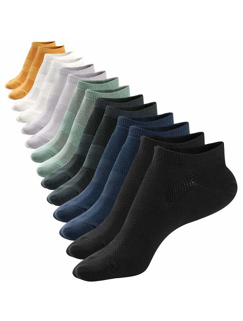 M&Z Mens Low Cut Ankle Non-slid Socks Cotton Mesh Top Fresh Ventilation Socks S/M/L