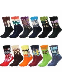 Deer Mum Men Novelty Funny Fashion Colorful Designed Soft Crew Dress Socks Pack ...