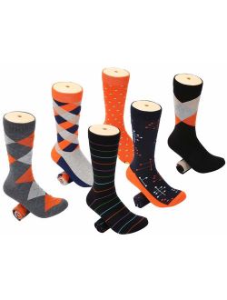 Mio Marino Men's Dress Socks - Colorful Funky Socks for Men - 6 Pack