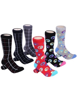 Mio Marino Men's Dress Socks - Colorful Funky Socks for Men - 6 Pack