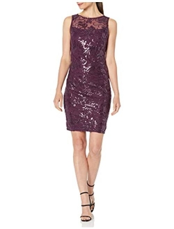 Women's Sleeveless Sequin Sheath Dress