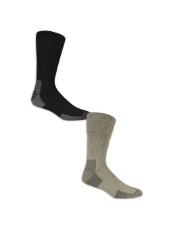 Men's 2 Pack Non-Binding Diabetes and Circulatory Odor Resistant Crew Socks