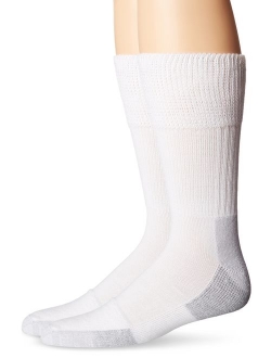 Men's 2 Pack Non-Binding Diabetes and Circulatory Odor Resistant Crew Socks