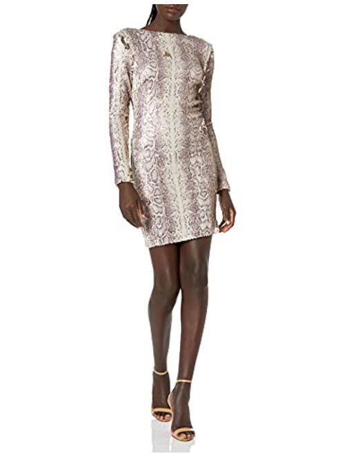 DRESS THE POPULATION Women's Lola Long Sleeve Sequin Dress