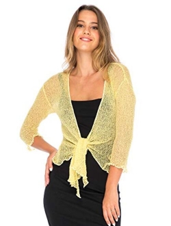 Back From Bali Womens Sheer Shrug Cardigan Lightweight Knit