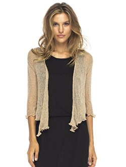 Back From Bali Womens Sheer Shrug Cardigan Lightweight Knit